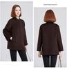 Mom's Embroidered Cashmere Coat for Women - Fashionable Autumn/Winter Wool Overcoat for Middle-Aged and Elderly Ladies