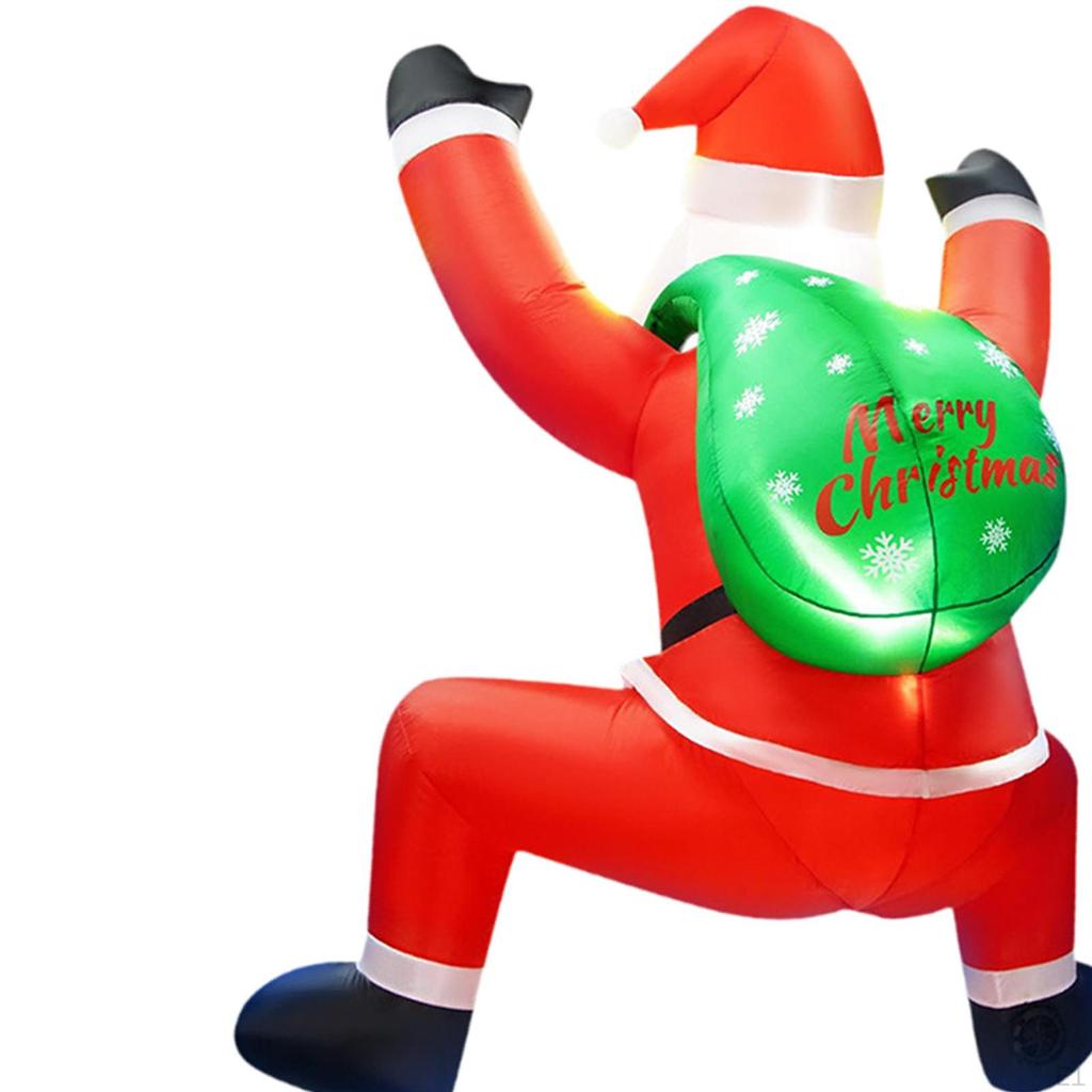 6 Ft Christmas Inflatable Santa Claus Outdoor Decoration with LED Giant Multipurpose Blow for