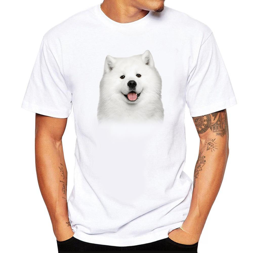 Personalized Printed T-shirt Short Sleeved Men's T-shirt Animal Print Straight Tube for Teenagers