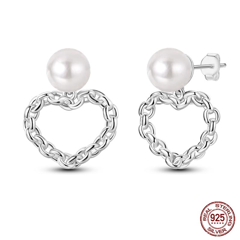 

New Fashion 925 Silver Double Circle Earrings For Women Shining Zircon Piercing Ear Studs Fine Engagement Jewelry