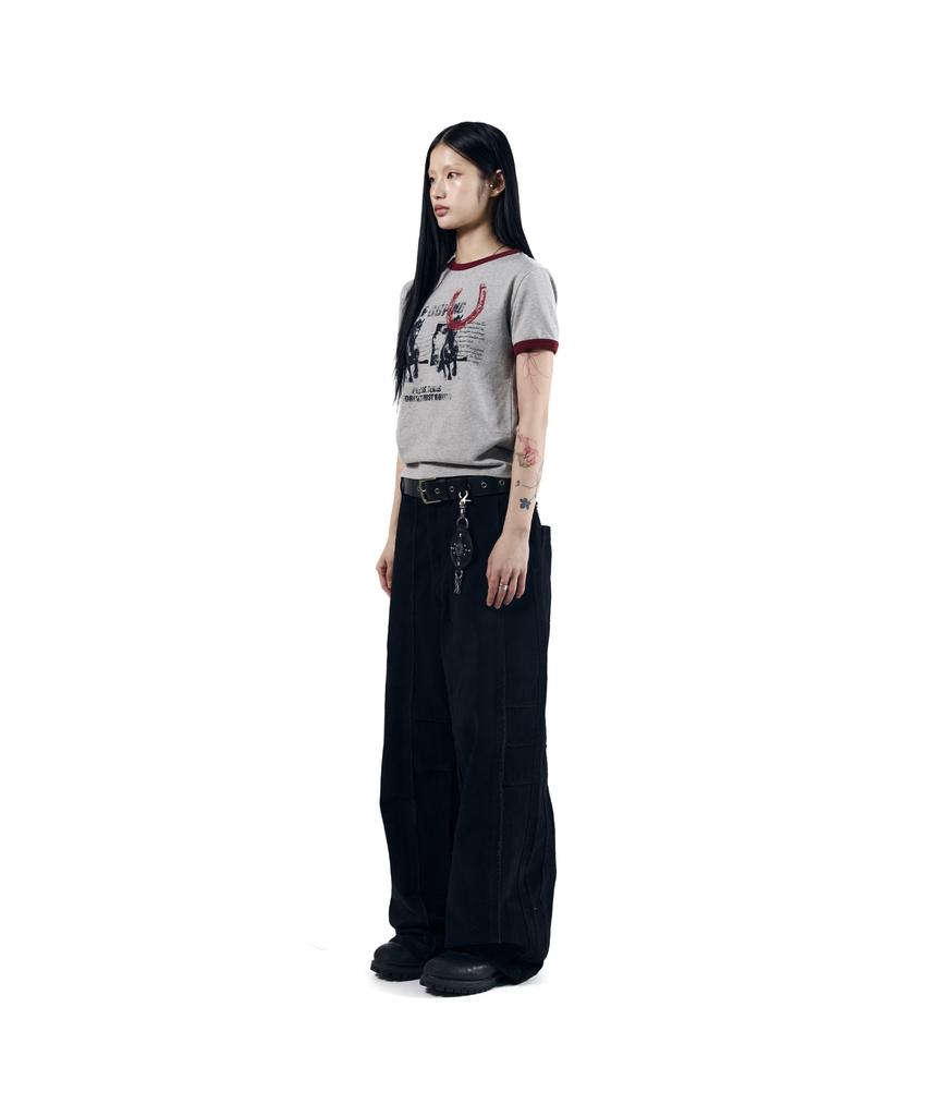 AAKAM Horseshoe Ringer Top (Gray)