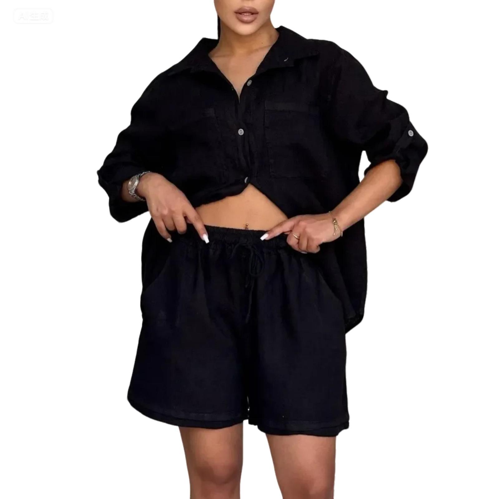 Женский повседневный свободный топ XL чёрный