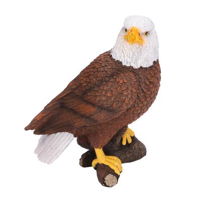 Bald Eagle Statue Head Turn Style Rich Details Stable Durable Resin Patriotic Eagle Figurine for