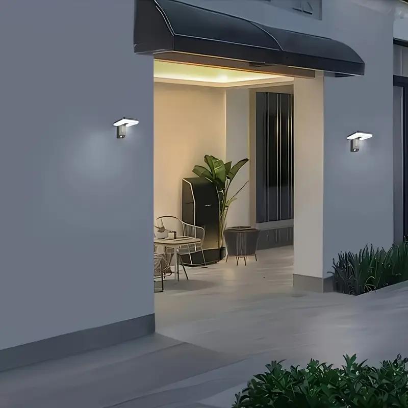 2/4/6PCS Outdoor Solar Wall Lamp with Motion Sensor, 120° Wide Angle Illumination Floodlight 3 Modes Solar Light for Yard Garden