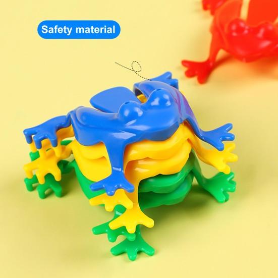 12Pcs Jumping Frogs Retro Anti-crack Kids Toy Finger Action  Jumping Frogs for Kids