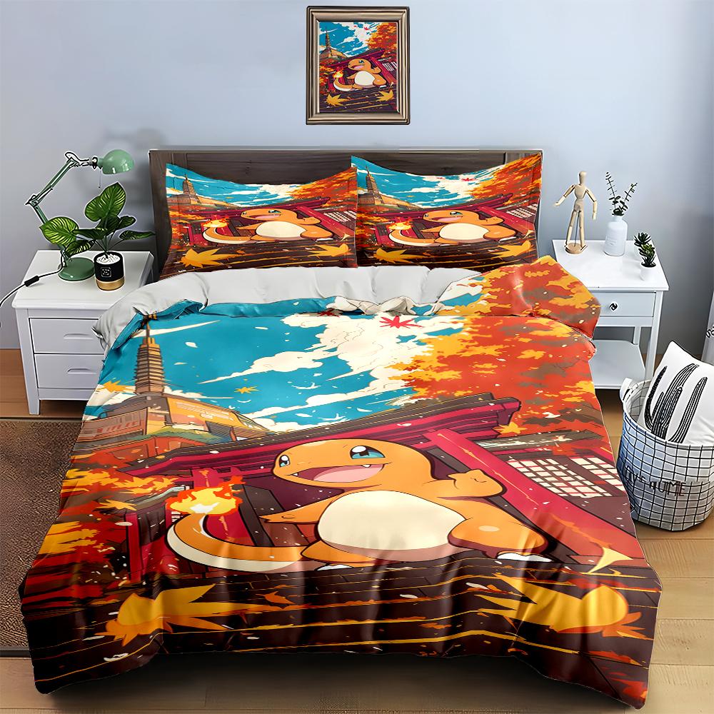 Cartoon-themed Autumn. Bedding Duvet Cover Sets Duvet Covers Pillowcases Gifts (1 * Duvet Cover 2 * Pillowcases, Without Duvet Insert)
