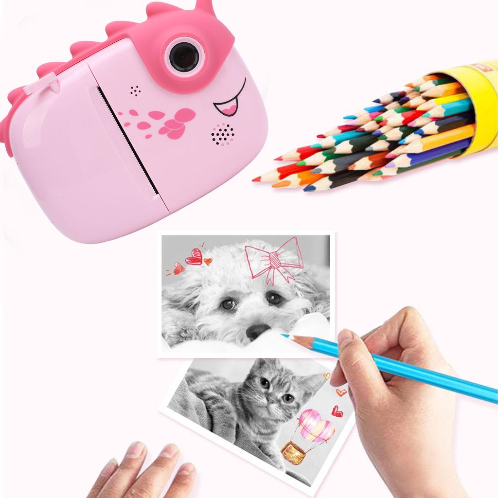   Print Camera 3 Inch     Front Rear Dual Lens 1080P 48MP Digital Camera