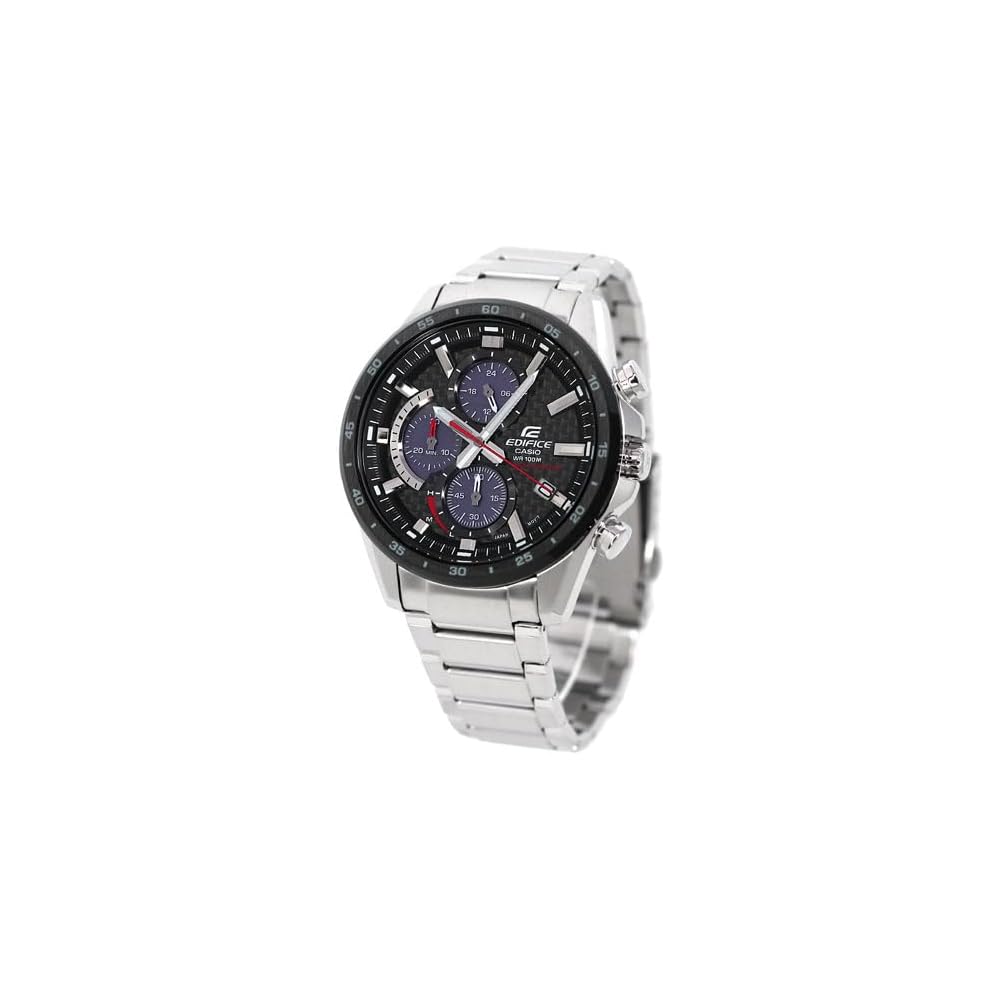Casio Edifice Chronograph Solar Men s Watch EQS-900DB-1A Stainless Steel Black Dial Water Resistant