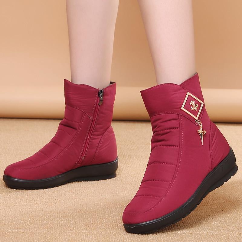 Warm Women Ankle Boots Waterproof Women Snow Boots Short Plush Shoes Winter Boots Women Short Boots Shoe Female Winter Footwear