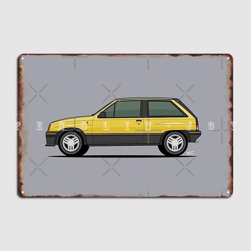 

Vauxhall Nova Sr Single Illustration Poster Metal Plaque Wall Cave Party Create Mural Painting Tin Sign Posters 20x30cm