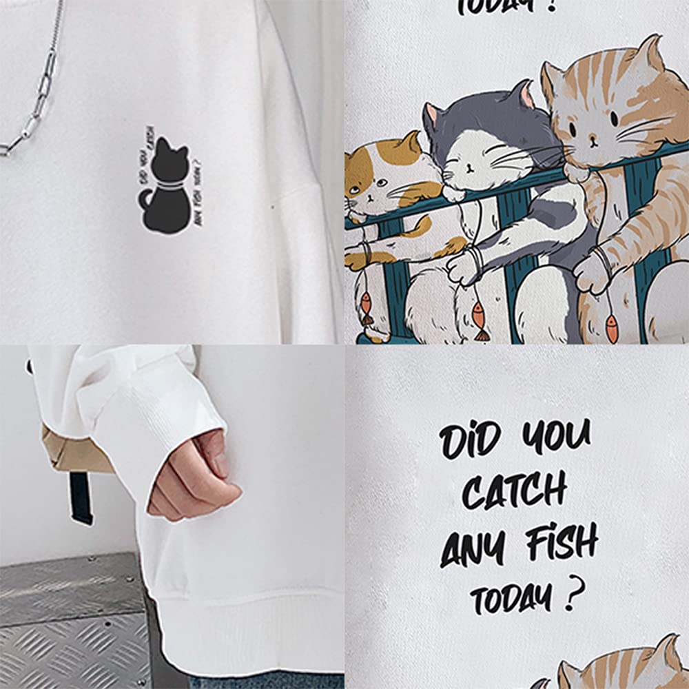 Autumn Long Sleeve Back Pullover Large Round Blue 2XL [foveitaa] Men's Hoodie, Clothes, T-Shirt, Print, Sweatshirt, Sweatshirt, Size, Casual, Stylish,