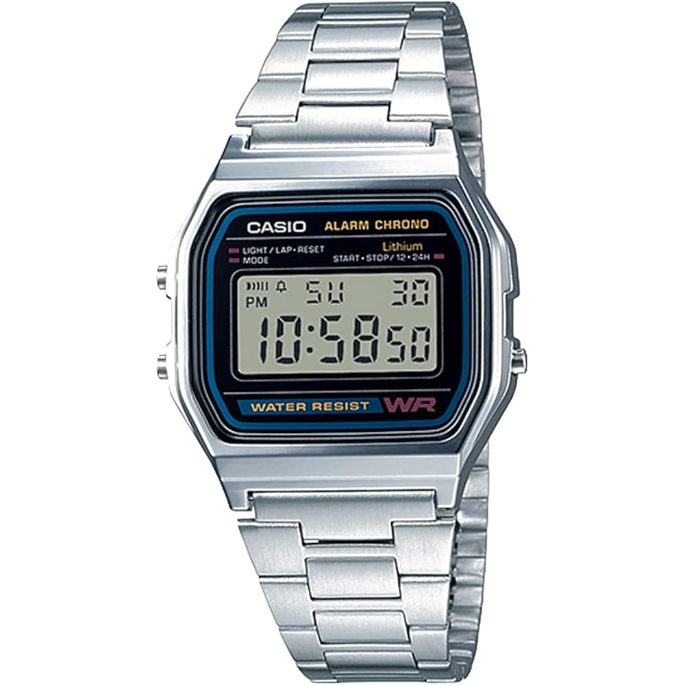 Casio Standard A-158WA-1 Men s Wristwatch Stainless Steel Digital Black 38mm