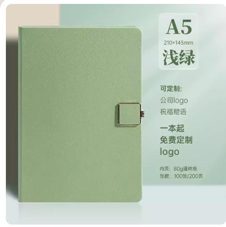 Customized Bulk A5 Hardcover Leather Journal Notebook Black with Thread Sewing Binding and Buckle (Green,A5) зелёный