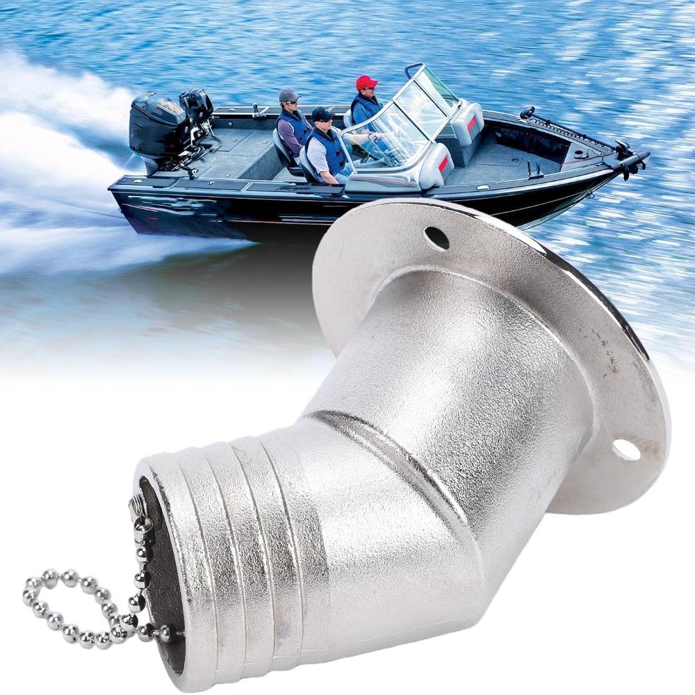 Silver Fuel Deck Fill Stainless Steel Gas Filler Neck Compact Keyless Cap Truck Fuel Inlet Replace