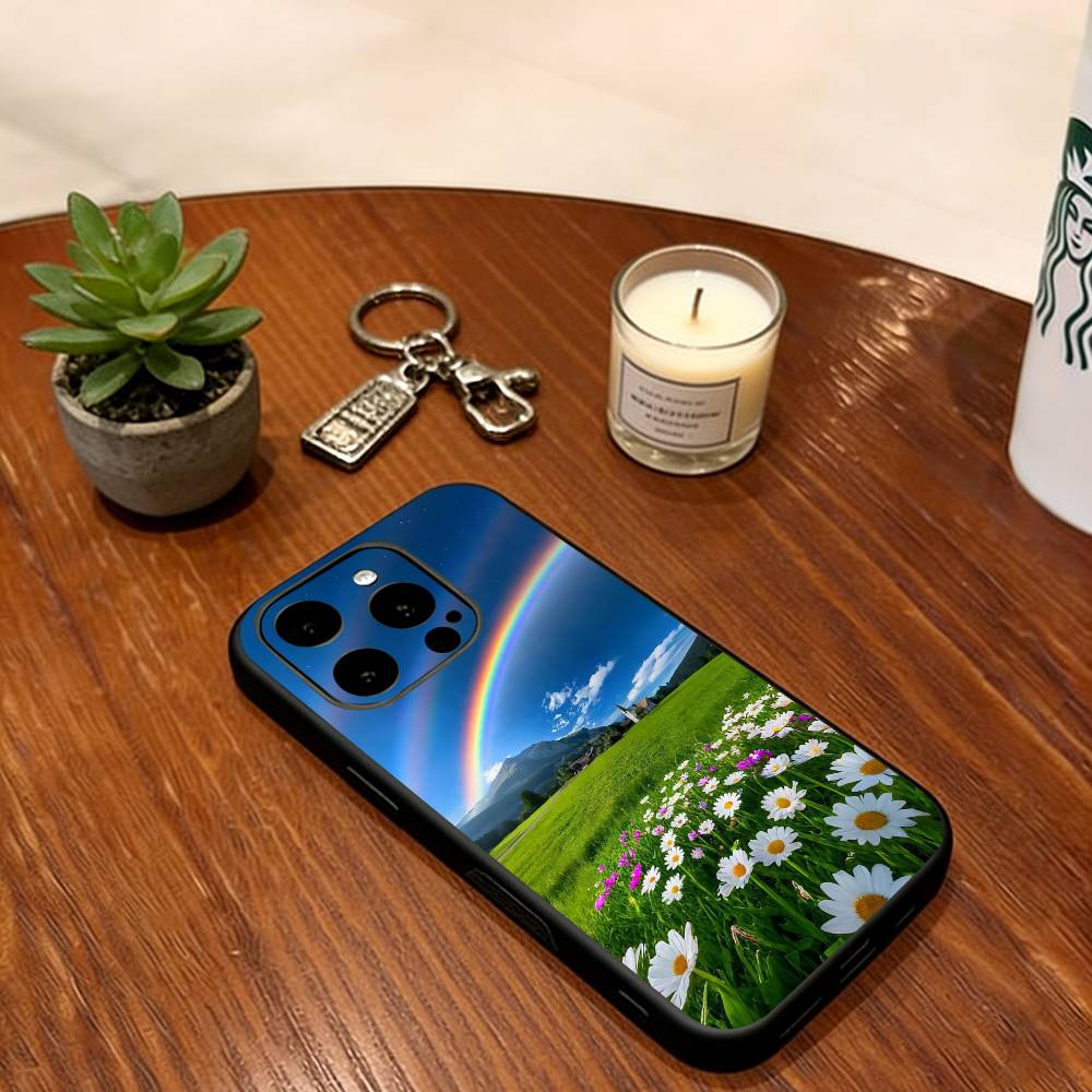 Grassland Phone Case For iPhone 17,16,15,14,13,12,11 Plus,Pro Max,XS,Soft Silicone Black Cover