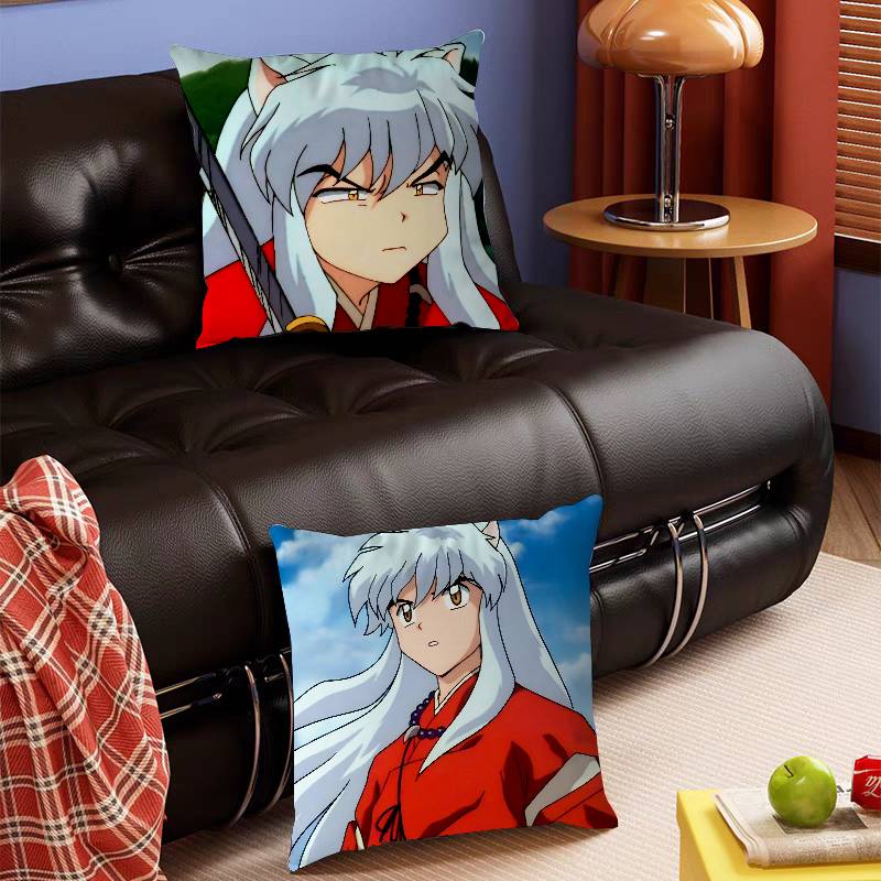 Anime Inuyasha Cushion Cover Car Throw Pillow Case For Sofa Car Christmas Gift 40x40cm 45x45cm