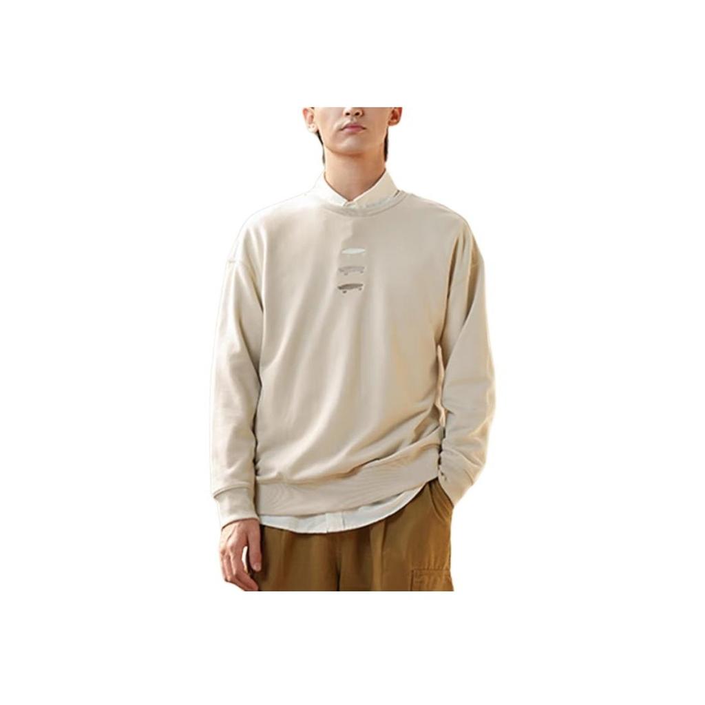 Vans Pullover Crewneck Skateboard Logo Long Sleeve Sweatshirt Unisex Sweatshirt Oatmeal VN000P352N1