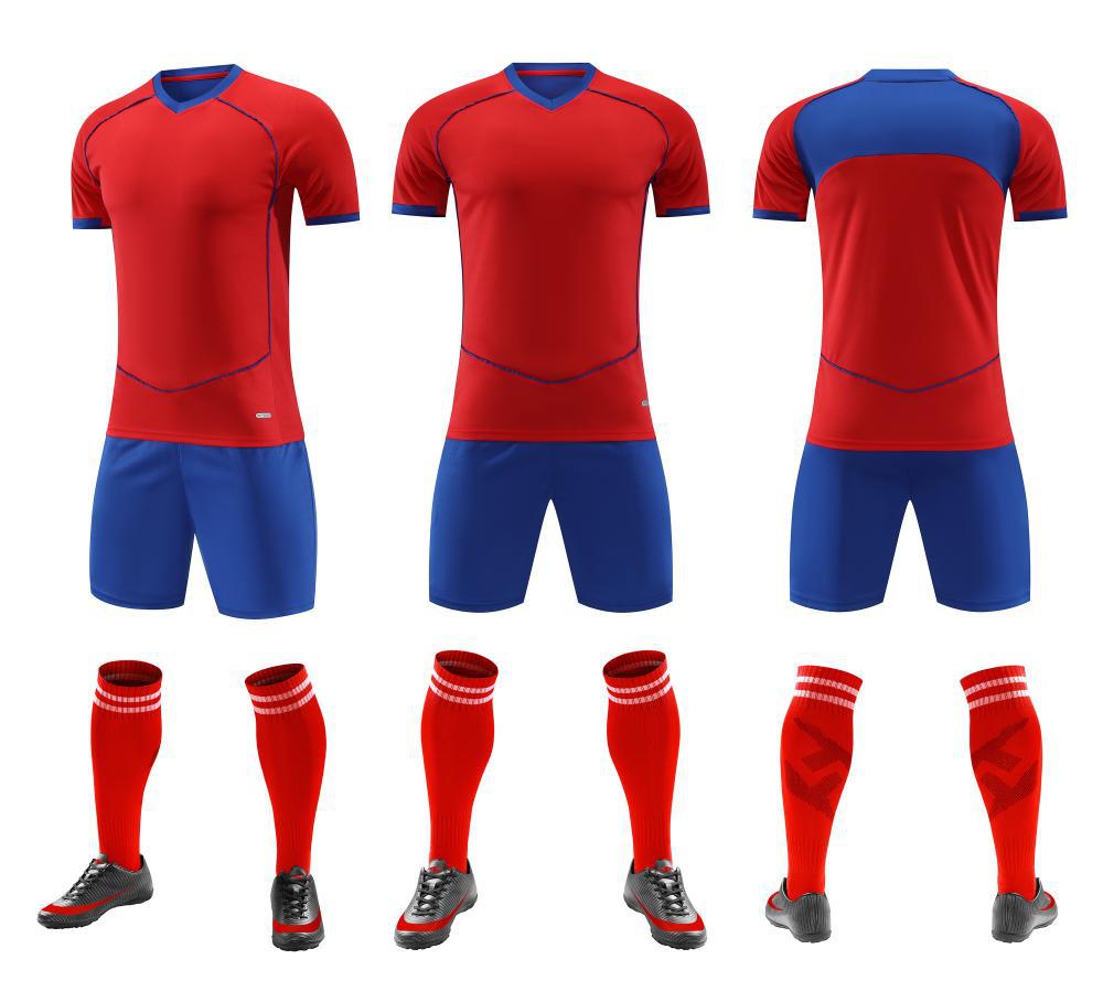 Nouvel Ensemble d'Uniforme de Football Hommes et Femmes Compétition Entraînement Équipe Sportive Uniforme Numéro DIY Maillot à Manches Courtes Adulte Enfants