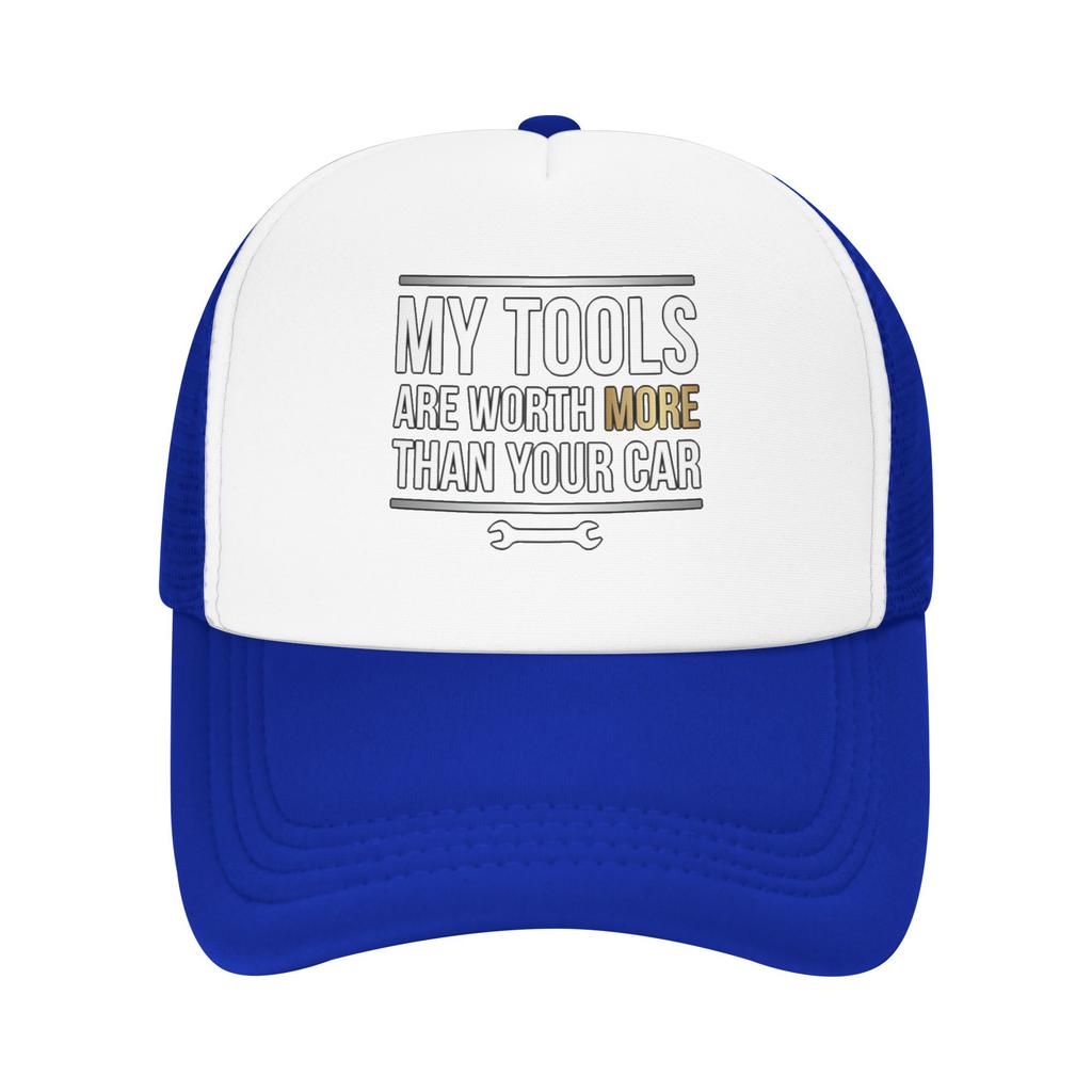 Fashion My Tools Worth More Than Your Car TShirt Mesh baseball cap Simple Versatile Cap FeUnisex