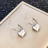 New Fashion  Silver Needle Simple Small Heart Earrings for Women Designer Hoops Earring Delicate Party  Gifts