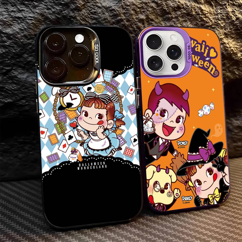 Fujiya Milky Peko-Chan Handyhülle Für IPhone 17 16 15 14 13 12 11 Pro MAX Matt Stoßfest Rückseite Anti Fall Mattes Cover