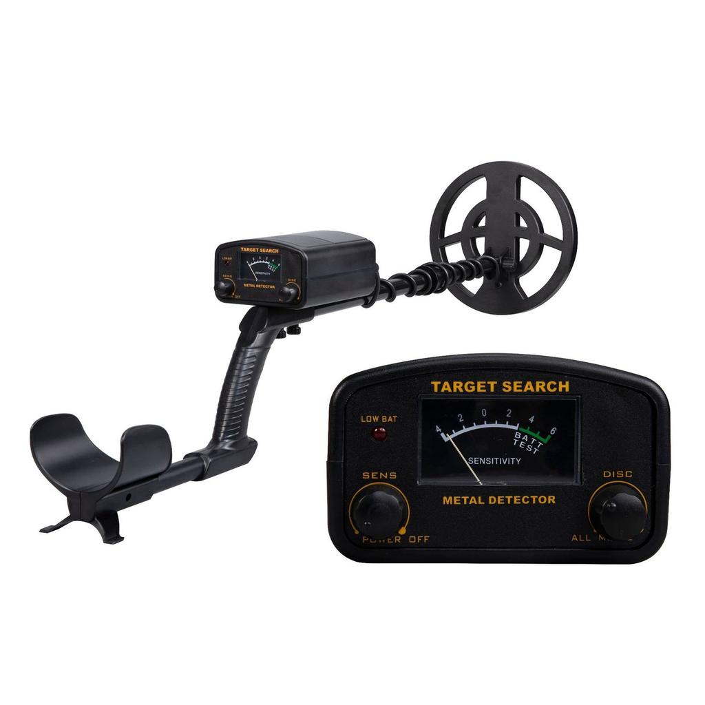 Metal Detector Pointer Display Adjustable Rod Round Plate Gold Finder with Earphone Shovel