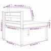 VidaXL Canapé d'angle sectionnel avec coussins Aluminium Anthracite