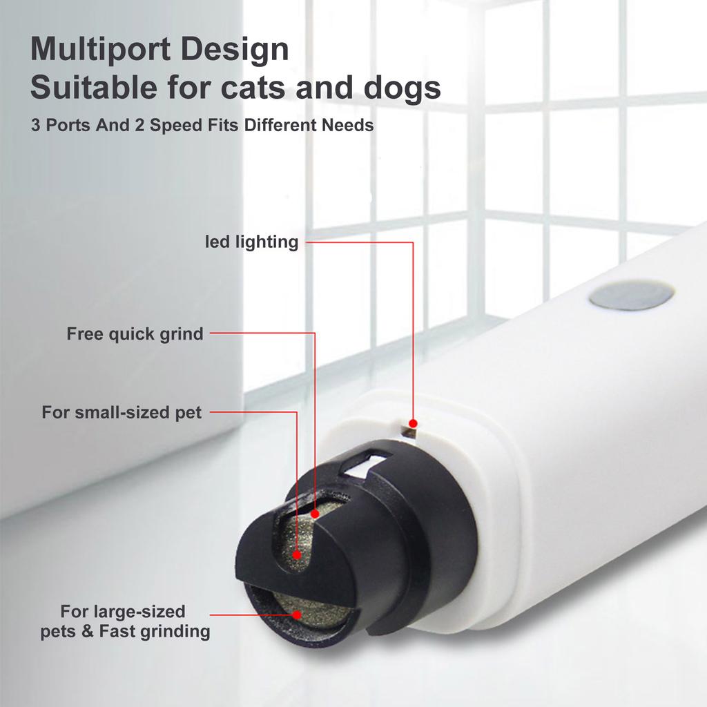 Electric Pet Dog Nail Grinder For Dog Nail Clippers Rechargeable USB Charging Pet Grooming Trimmer Tools Accessories