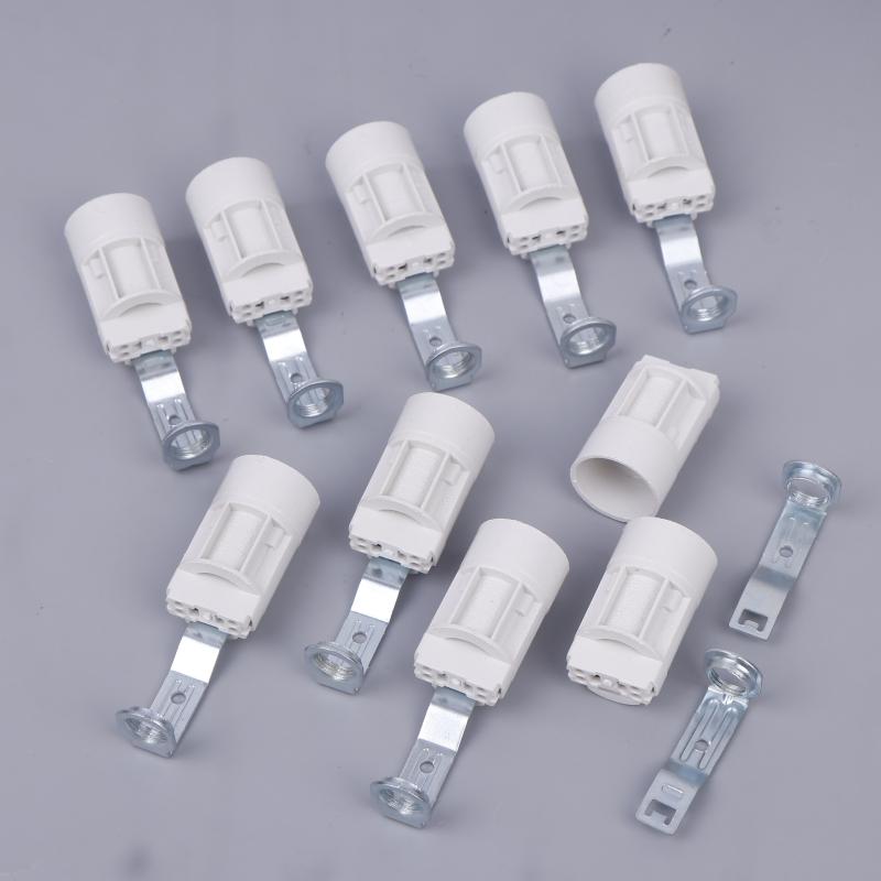 10 Pcs Candelabra Socket E14 Bracket Lamp Holder Lighting Base Zinc Alloy Sockets Bulb Holder With Bracket For  Lamps