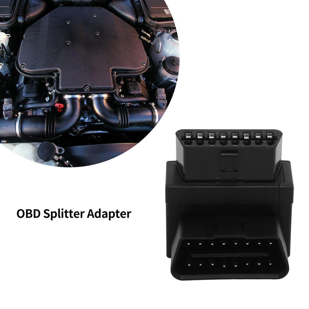 OBD2 Splitter Adapter 16 Pin Male to 2 Female OBDII Splitter for Connector Plug & Play Diagnostic Extender