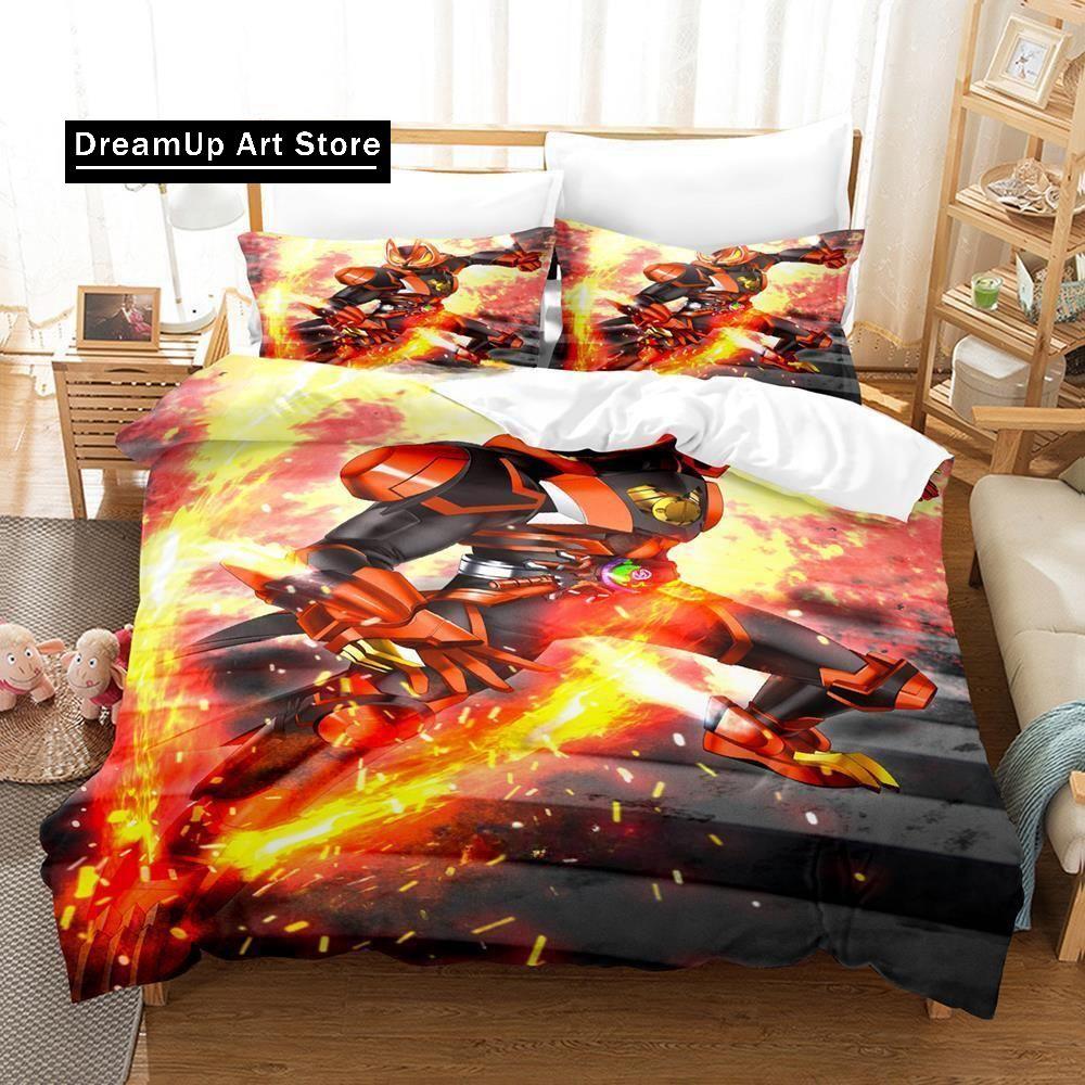 Kamen Rider Geats Bettwäsche-Set, Einzelbett, Doppelbett, Queensize-Bett, Kingsize-Bett, Schlafzimmer für Erwachsene und Kinder, Bettbezug-Set, 3D-Anime-Bettlaken-Set