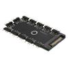 11-Wege-Splitter-Hub 3PIN ARGB-Schnittstelle Erweiterung RGB-LED-Steuergerät Zubehör 5V SATA-Schnittstelle