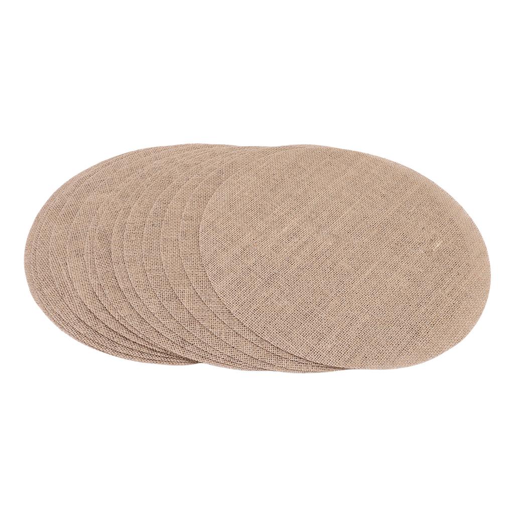 13 Pcs Burlap Placemat 12 Inch Round Rustic Jute Table Mat for Rural Wedding Farmhouse Gathering