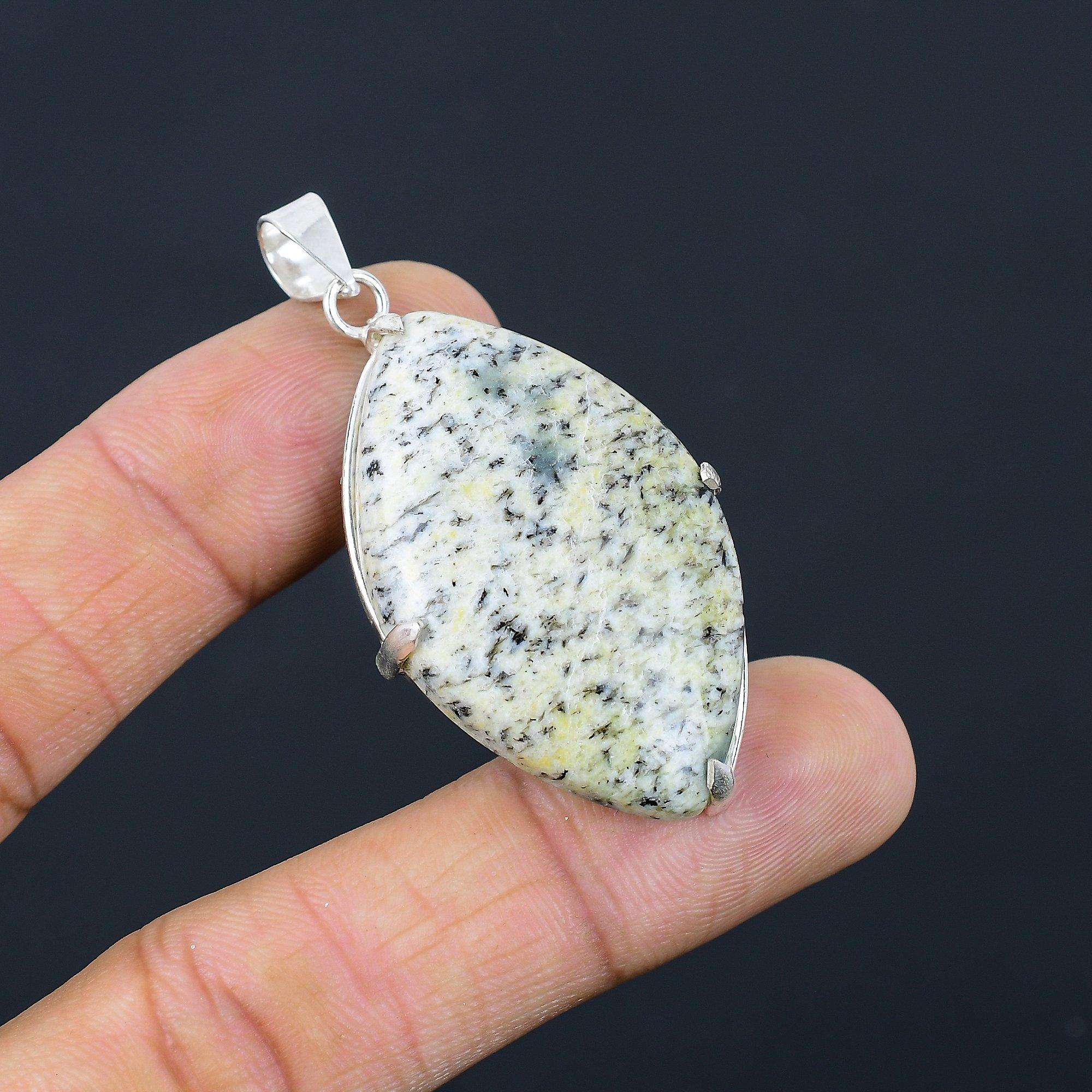 

Memorial Day Deal K2 Jasper Gemstone 925 Sterling Silver Bezel Pendant Jewelry