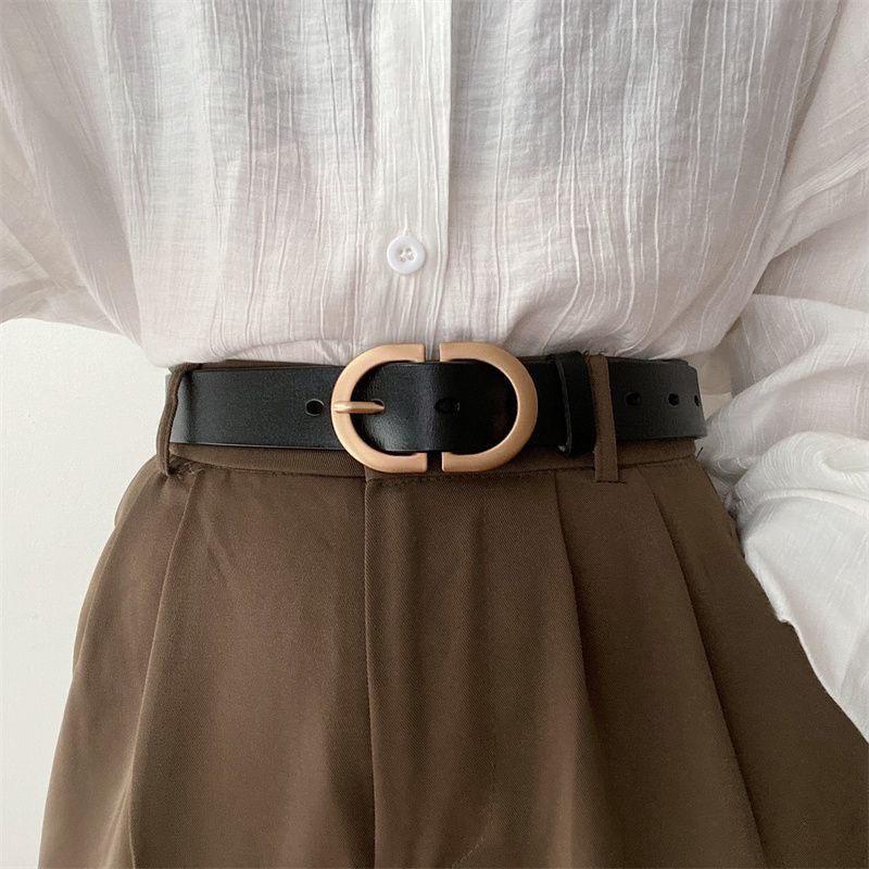 Fashionable 2024 New Design Womens Pu Belt For Stylish Denim Outfits Black Color