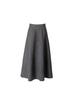 Korean Style High Waist A-Line Knit Flare Skirt - Elegant Mid-Length Autumn/Winter Women's Skirt