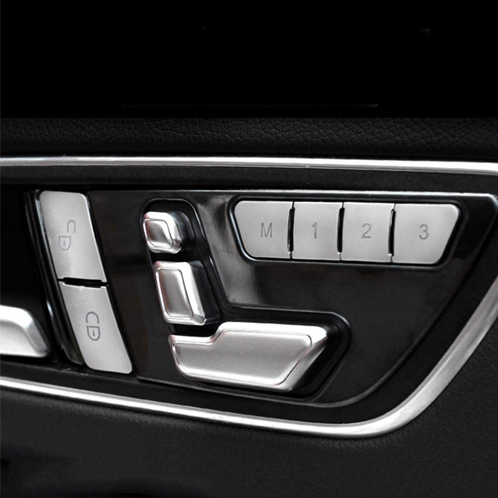 Panneau de Commande de Porte Siège Bouton Verrouillage Déverrouillage Cache Autocollants Décoratifs Pour Mercedes-Benz Ancienne Classe C E GLK GLE ML GL CLS