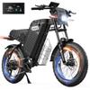 VARUN X-Plorer Raptor Erwachsenen Elektrofahrrad Spitzenleistung 1000W Bürstenloser Motor 48V 20,8Ah Akku All-Terrain Fat Tire E-Bike für den täglichen Weg zur Arbeit  Offroad-Abenteuer