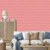 Zigzag Coral and Red Wallpaper for Living Room and Bedroom 50x1000