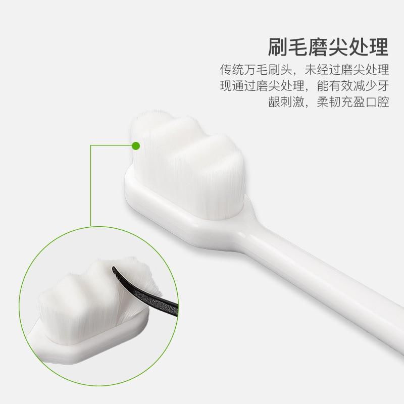 Ultra Soft Bristle Toothbrush With Wavy Head Design Gentle Oral Care PP Handle White Or Black