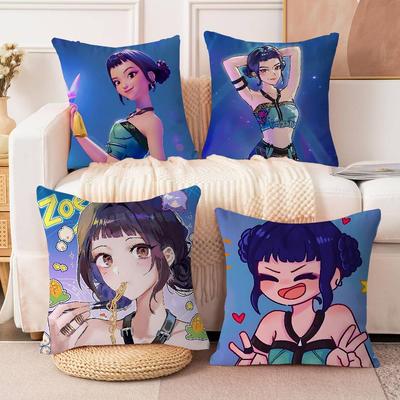 KPop Demonų Medžiotojai Zoey Personalizuota pagalvės užvalkalas Vaikų miegamojo Laukinių vakarėlių dekoras Pagalvės užvalkalas Vaikų gimtadienio, krikštynų dovana