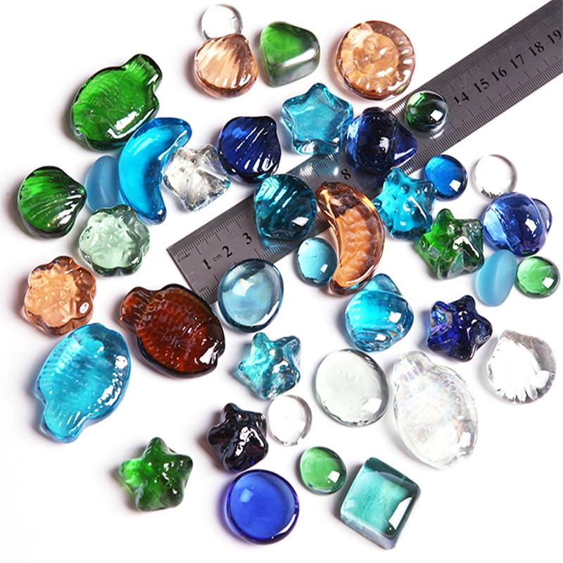 Colored Matte Frosted Glass Beads for Vase or Fish Tank Decoration