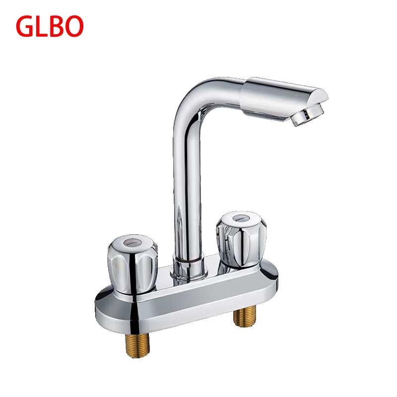 GLBO Brass Dual-Control Basin Mixer Faucet
