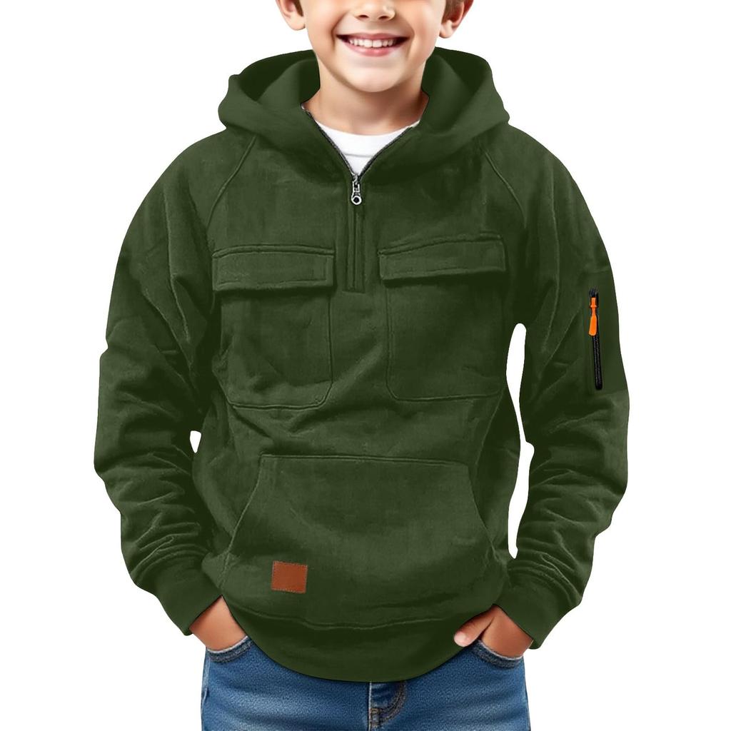 Hoodies For Boys Casual Pullover Tractical Long Sleeve Outdoor Athletic Youth Sweathshirt Sports Hoodie