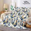 Vintage Rooster Floral Flannel Blanket Warm Soft Halloween Christmas Decorative Couch Warm Cozy All-Season Gift
