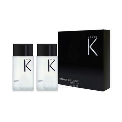 Homme K 2-piece Set / Whitening Toner 150ml + Wrinkle Emulsion 150ml / Whitening + Wrinkle Improvement Functionality / Functional Certification