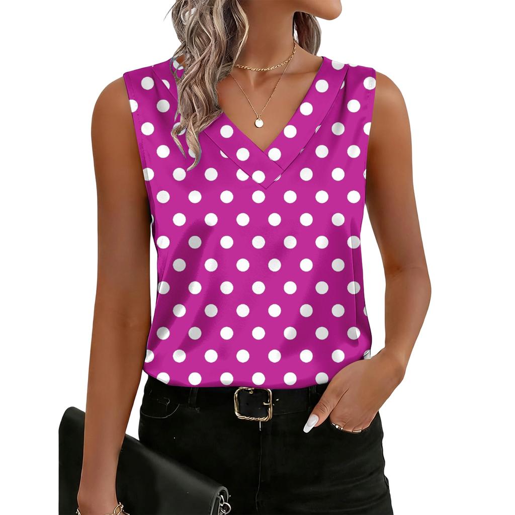 Women's fashionable polka dot printed blouse