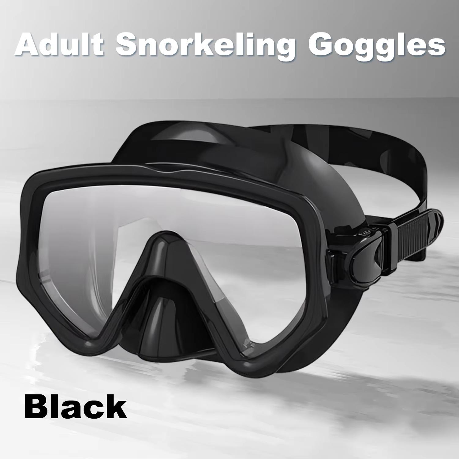 

XIAOTREE Dry Snorkel Set Diving Mask For Adults Tempered Glass Professional Panoramic Snorkeling Gear Swimming Training чёрный