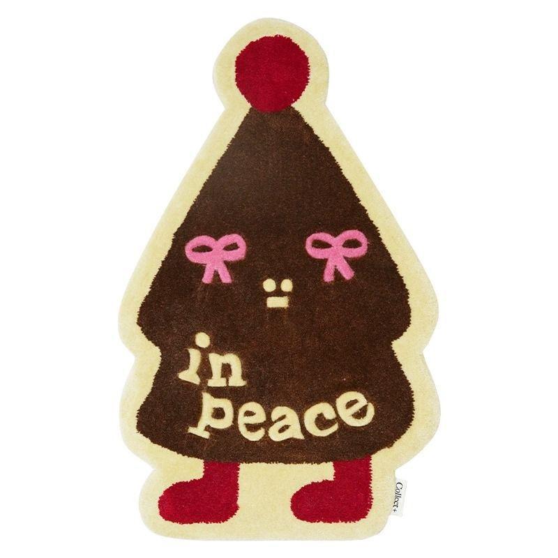HOMZY Christmas Carpet Christmas Tree Santa Claus Snowman Shape Quick Water Absorbent Anti-Slip Backing New Year Decor Hotel Kitchen Bedroom Rug