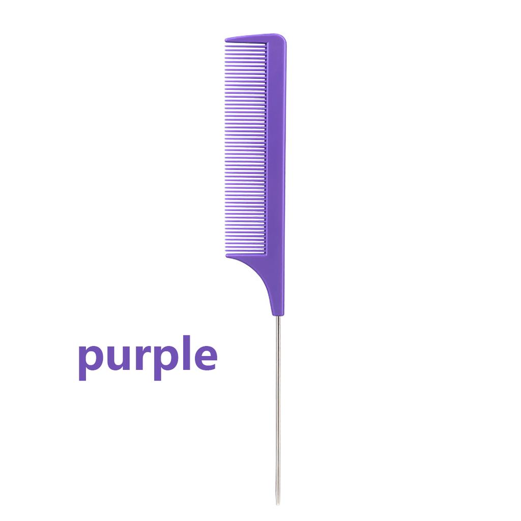 1 Stück Professioneller Spitzkamm Salon Haarstyling Edelstahl Antistatisch Färbekamm Speziell für Echthaarperücken